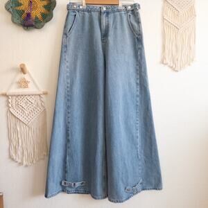 Meshki Super Wide Leg High Rise Blue Jean Size 27